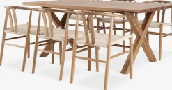 GRIBSKOV + GUDERUPGRIBSKOV L230 table chêne naturel + 4 GUDERUP chaises chêne