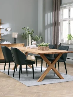 GRIBSKOV + LUNDERSKOVGRIBSKOV L230 table chêne + 4 LUNDERSKOV chaises anthracite