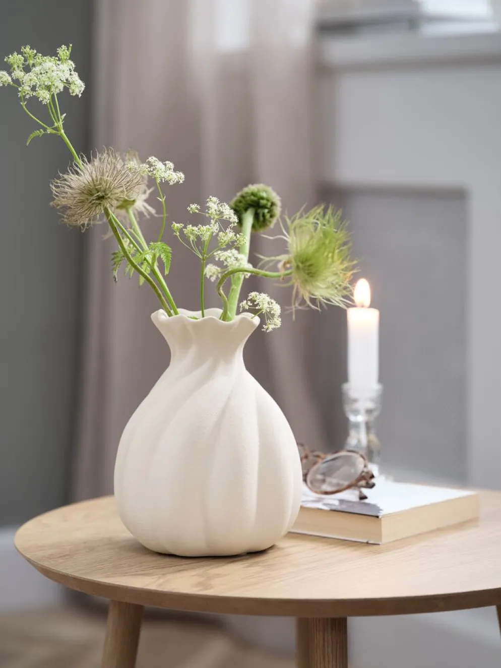 GUNNIVase GUNNI Ø14xH18cm blanc