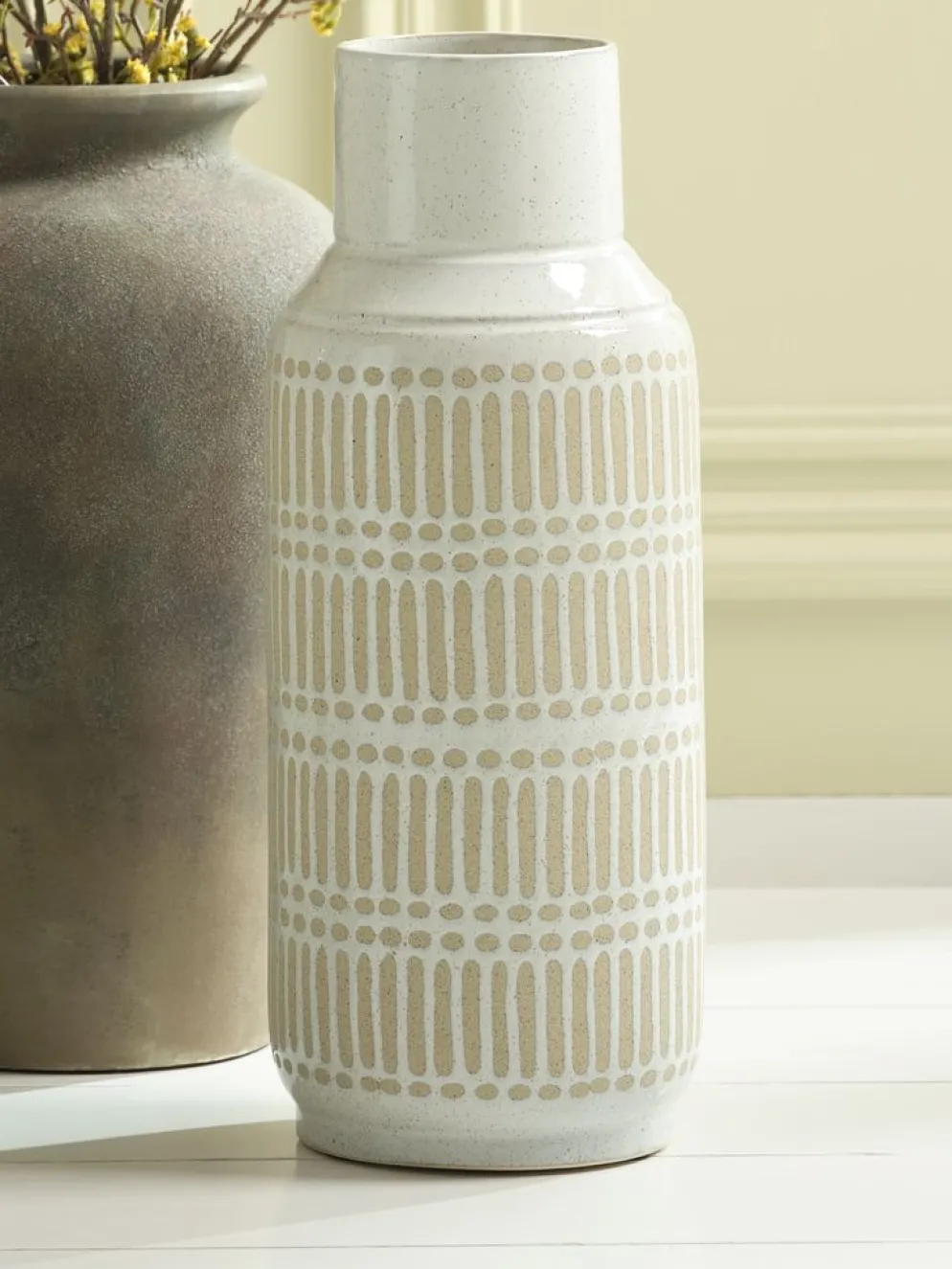 GUSTAFVase GUSTAF Ø18xH47cm blanc