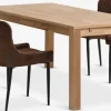 HAGE + PEBRINGEHAGE L190 table chêne naturel + 4 PEBRINGE chaises brun/noir