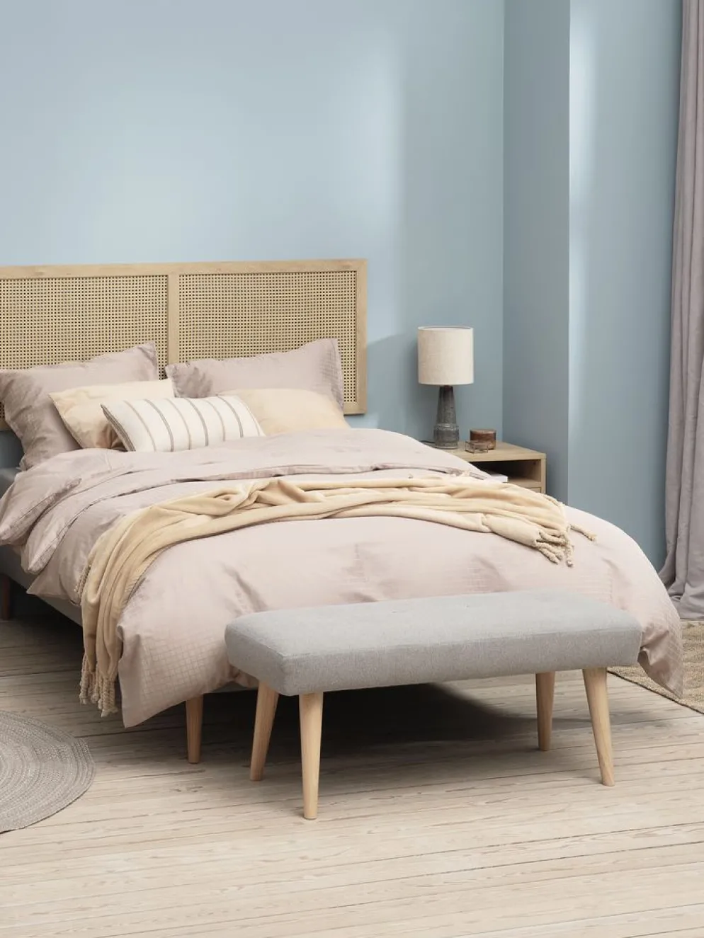HAGEBROBanc HAGEBRO tissu sable/naturel