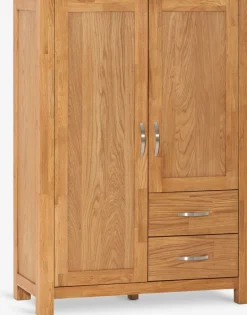 HAGECommode 2 tiroirs 2 portes HAGE chêne naturel