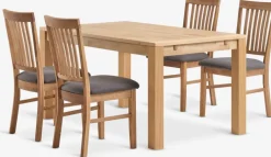 HAGEHAGE L150 table chêne naturel + 4 HAGE chaises chêne naturel