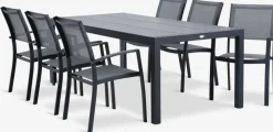 HAGEN + STRANDBYHAGEN L214 table + 4 STRANDBY chaises gris