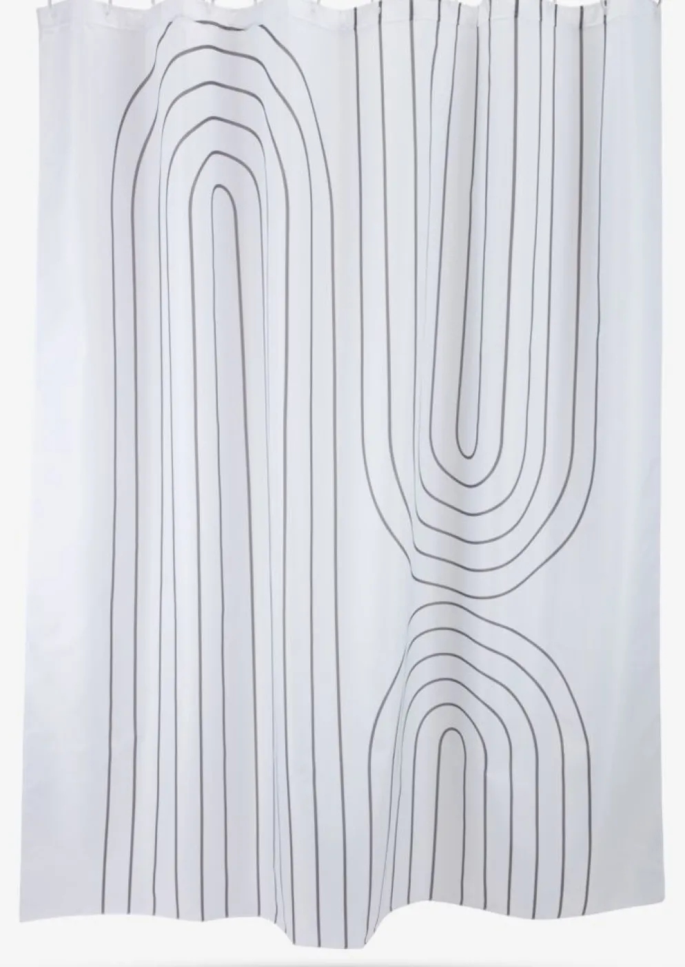 HAKKASPlusRideau de douche HAKKAS 180x200cm blanc/gris