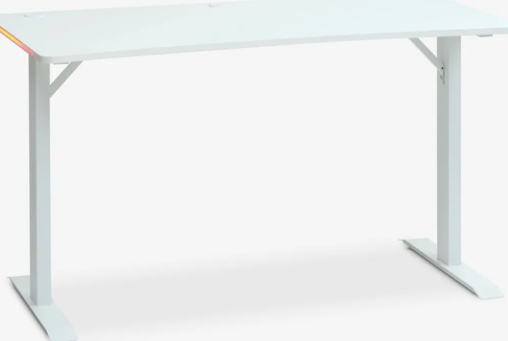 HALBJERGBureau gaming HALBJERG 65x135 a/LED blanc