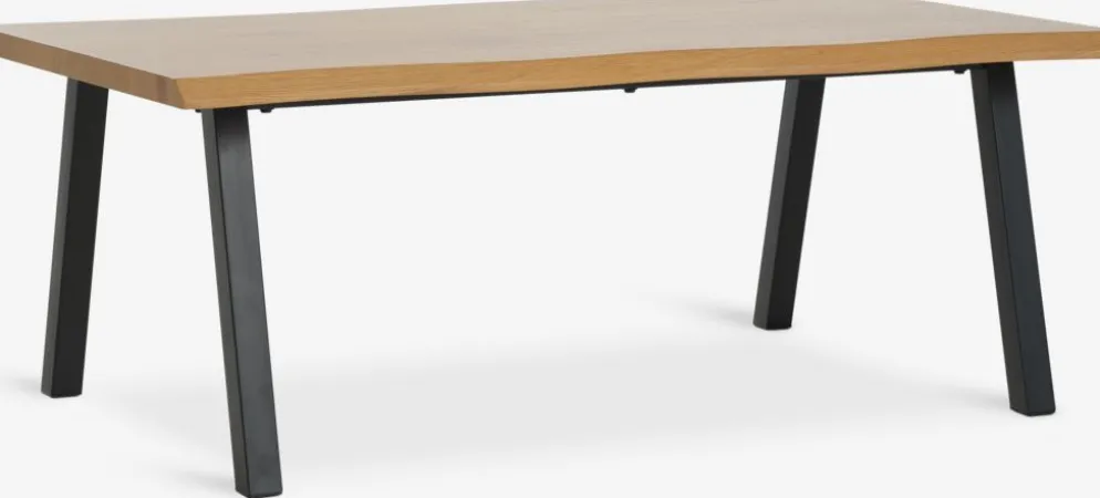 HALSKOVTable basse HALSKOV 70x120 coloris chêne naturel/noir