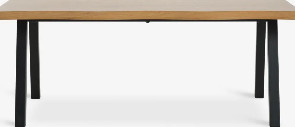 HALSKOVTable basse HALSKOV 70x120 coloris chêne naturel/noir