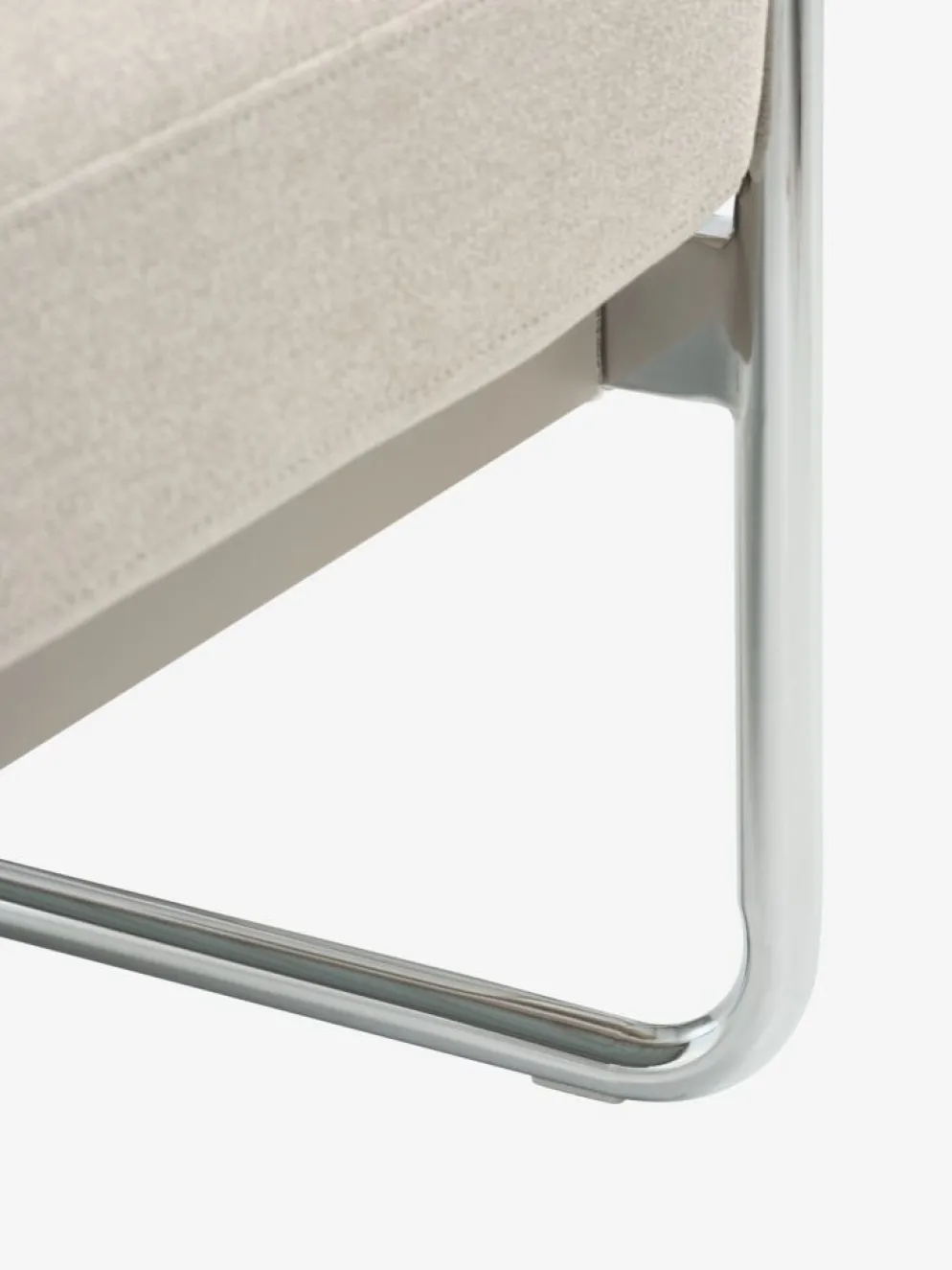 HEDEHUSENECanapé HEDEHUSENE 3 places tissu beige/chrome