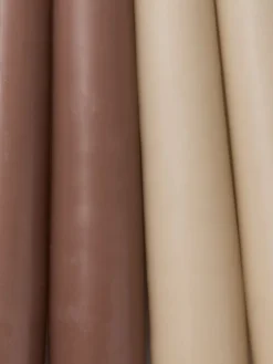 HEINOBougie HEINO H25cm beige/brun 4pcs/pqt