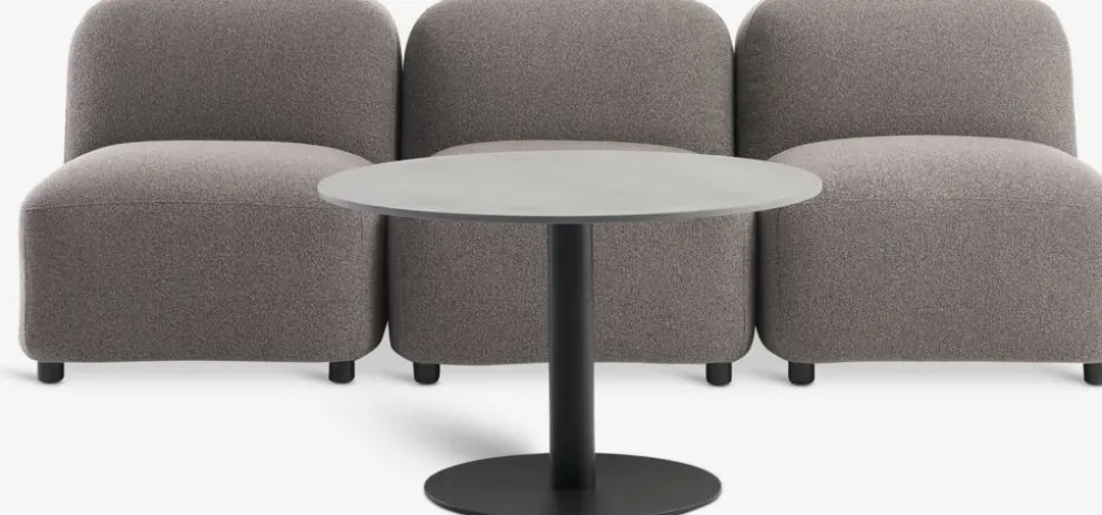 HELAGS + TANEEnsemble lounge HELAGS noir + TANE 3 personnes sable foncé