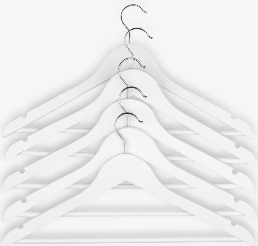HELMUTCintres HELMUT L45cm 5pcs/pqt blanc