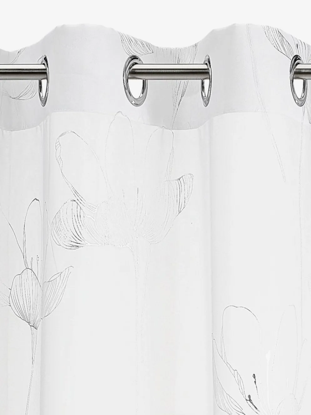 HESSARideau HESSA 1x140x300 argenté/blanc