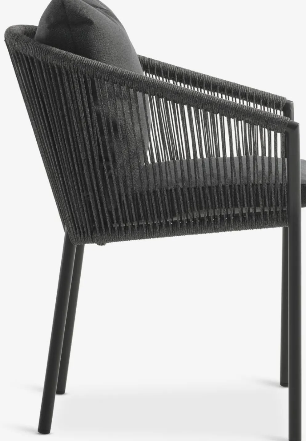 HESTEHAVE + GILJAHESTEHAVE L205/275 table noir + 4 GILJA chaises gris