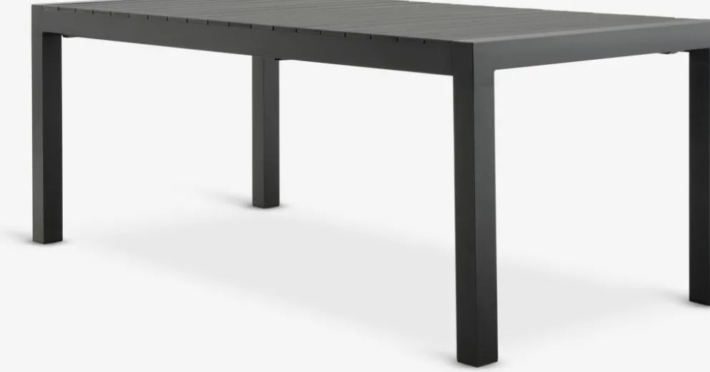 HESTEHAVE + GILJAHESTEHAVE L205/275 table noir + 4 GILJA chaises gris