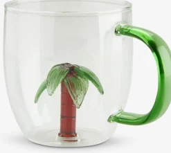 HILMERTasse HILMER Ø8xH9cm 32cl verre a/palmier