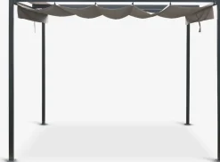 HJORTEMOSEPergola HJORTEMOSE l3xL3xH2,3m gris clair