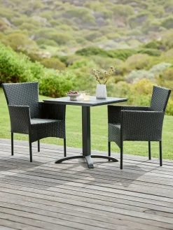 HOBRO + AIDTHOBRO L70 table + 2 AIDT chaises noir
