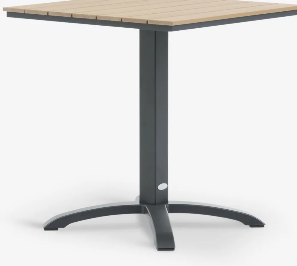HOBRO + HAGLEBUHOBRO L70 table naturel + 2 HAGLEBU chaises noir