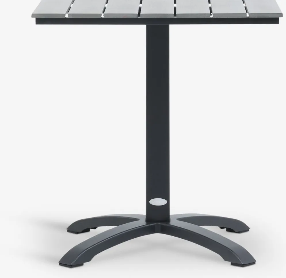 HOBRO + TAGMARKHOBRO L70 table gris + 2 TAGMARK chaises noir