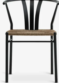 HOBRO + TAGMARKHOBRO L70 table gris + 2 TAGMARK chaises noir