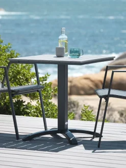 HOBROTable bistrot HOBRO l70xL70 gris