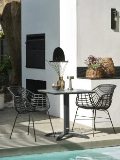HOBROTable bistrot HOBRO l70xL70 gris