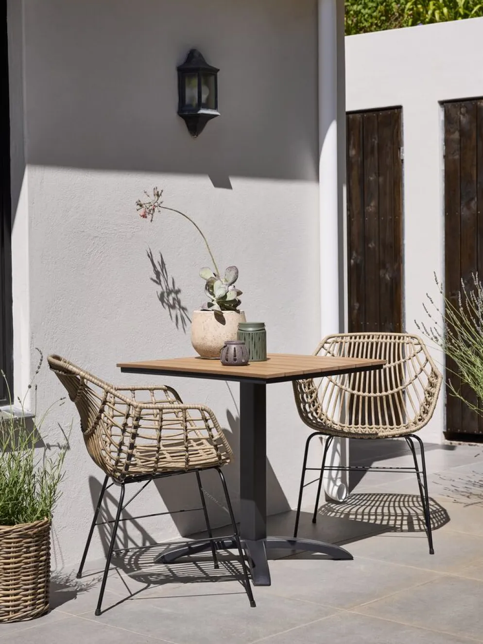 HOBROTable bistrot HOBRO l70xL70 naturel