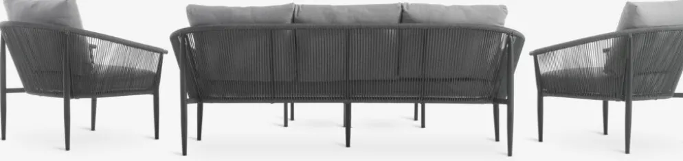 HOLMESTRANDEnsemble lounge HOLMESTRAND 5 personnes gris