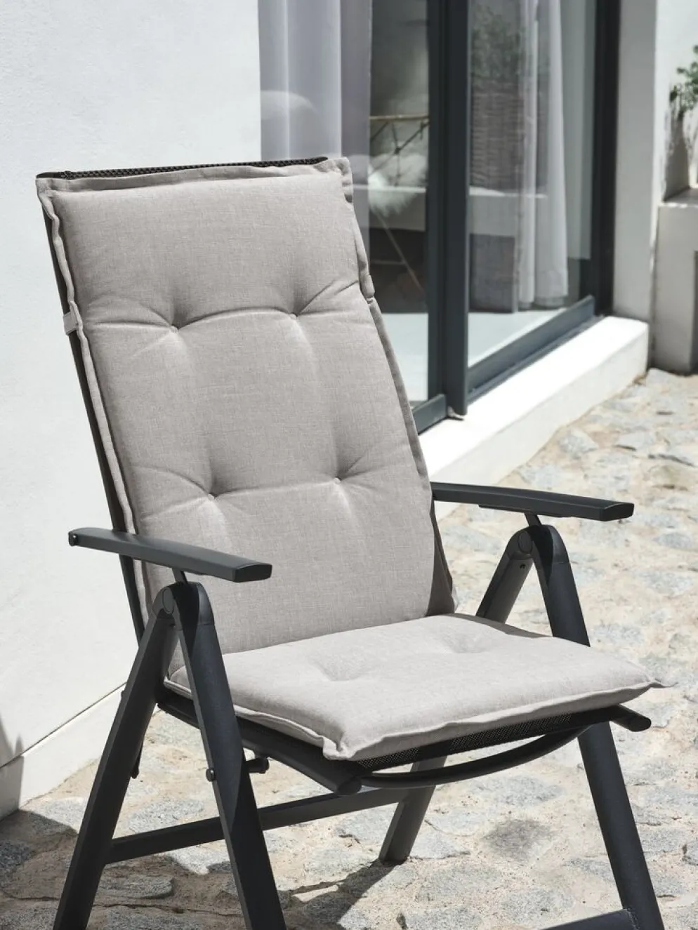 HOPBALLECoussin de jardin pour chaise inclinable HOPBALLE gris clair