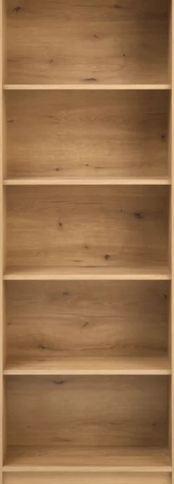 HORSENSBibliothèque HORSENS 5 tablettes larges coloris chêne chaud
