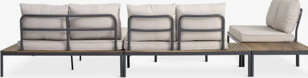 HOUEnsemble lounge HOU a/méridienne 6 personnes acacia