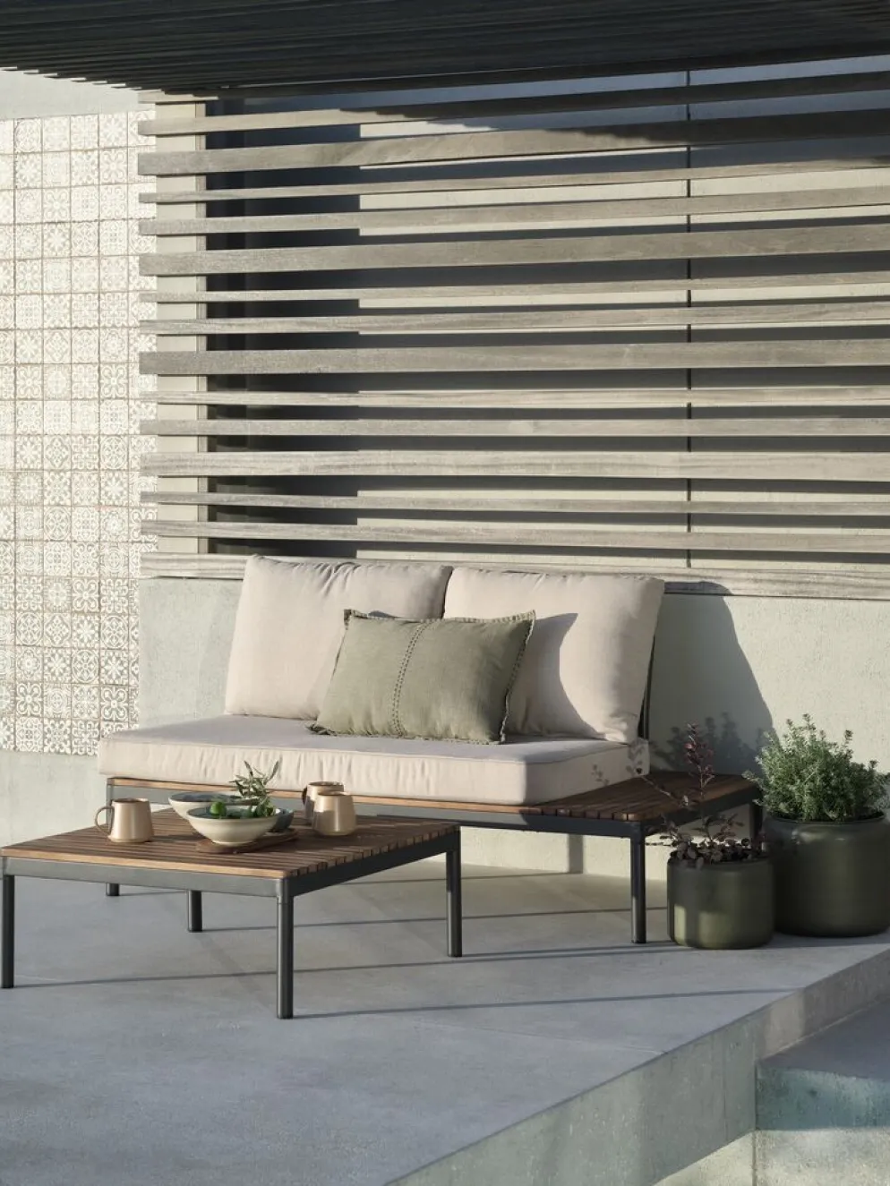 HOUModule lounge HOU canapé 2 personnes bois d'acacia