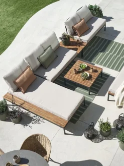 HOUModule lounge HOU méridienne bois d'acacia