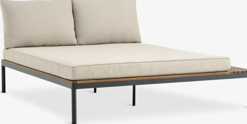 HOUModule lounge HOU méridienne 2 personnes bois d'acacia