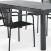 HSTEHAVE + KRISTIANSTADHESTEHAVE L205/275 table noir + 4 KRISTIANSTAD chaises vert