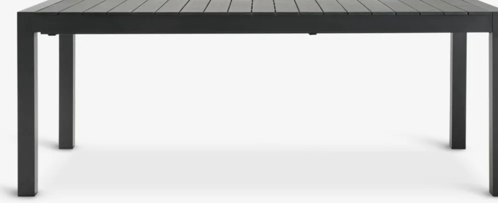 HSTEHAVE + KRISTIANSTADHESTEHAVE L205/275 table noir + 4 KRISTIANSTAD chaises vert