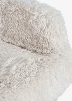 HVILSTEDFauteuil a/repose-pieds HVILSTED tissu teddy blanc ca./nat.