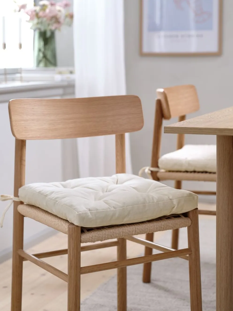HVITLYNGCoussin de chaise HVITLYNG 40x40x4 naturel