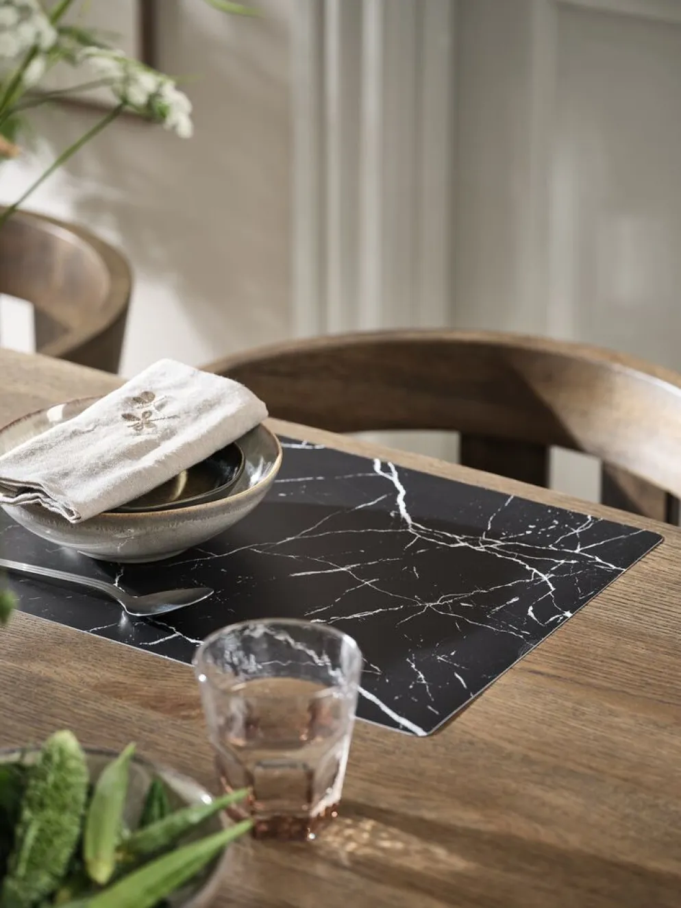 HVITROTSet de table HVITROT 33x42 marbre noir