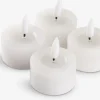 INGEMANBougie chauffe-plat LED INGEMAN Ø4xH4 blanc 4pcs a/minuterie