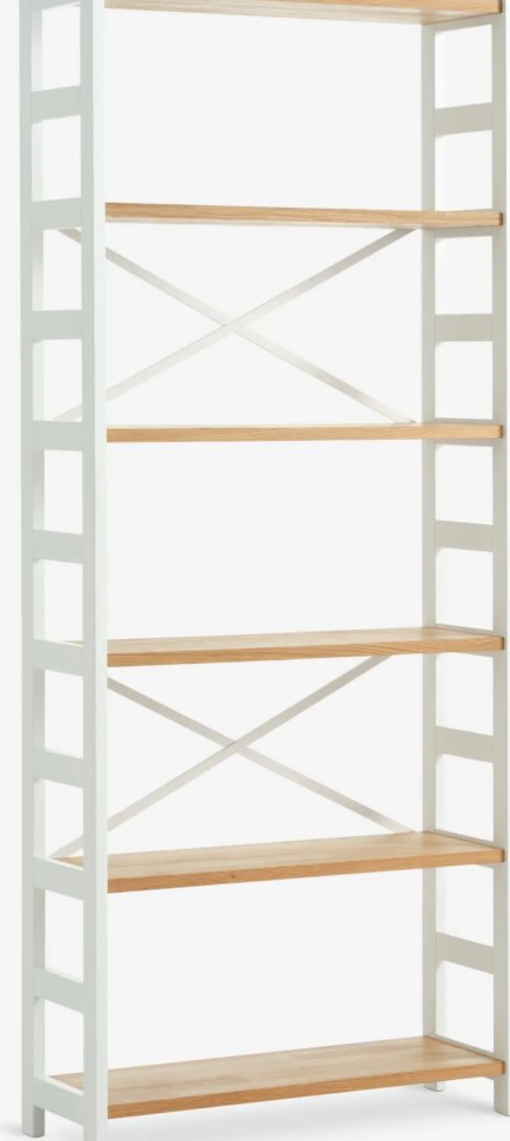 INTRUPÉtagère INTRUP 6 tablettes larges blanc/chêne naturel