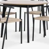 JEGIND + JYDERUPJEGIND Ø105 table colo. chêne + 4 JYDERUP chaises noir/nat