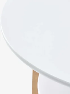 JEGINDTable basse JEGIND Ø80 1 tablette blanc/coloris chêne nat.