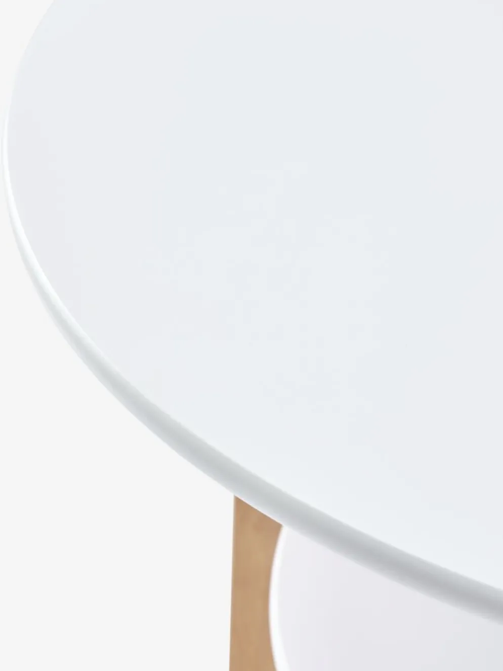 JEGINDTable basse JEGIND Ø80 1 tablette blanc/coloris chêne nat.