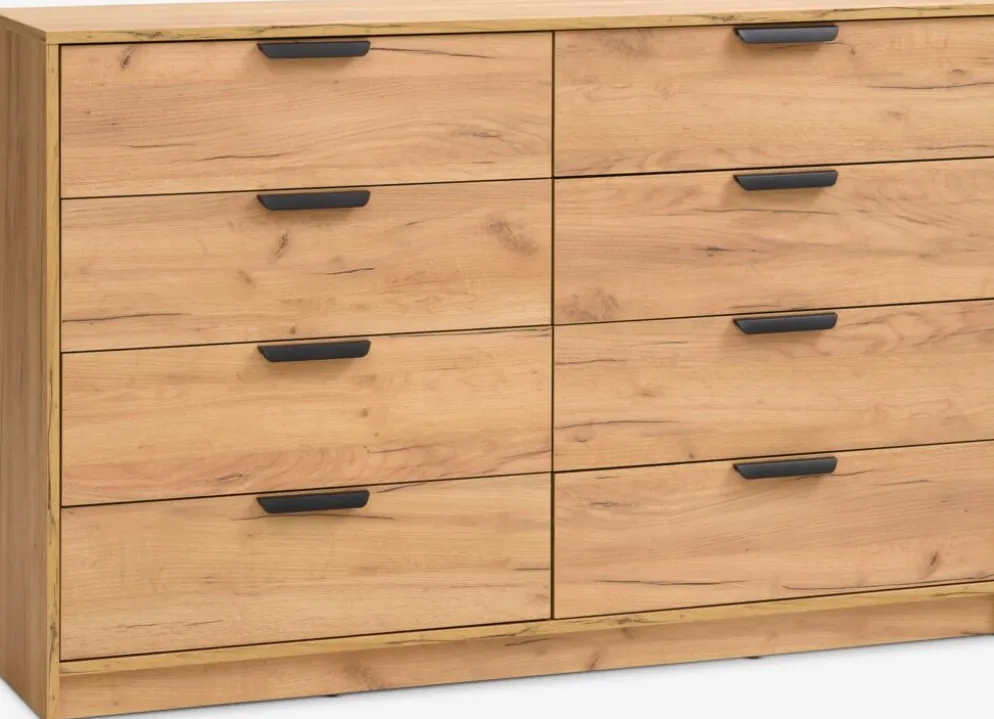 JENSLEVCommode 4+4 tiroirs JENSLEV coloris chêne naturel
