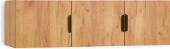 JENSLEVMeuble haut JENSLEV 144x40 3 portes coloris chêne naturel
