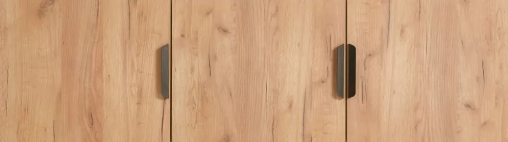 JENSLEVMeuble haut JENSLEV 144x40 3 portes coloris chêne naturel