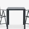 JERSORE + MELLBYJERSORE L70 table + 2 MELLBY chaises noir
